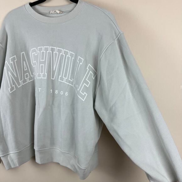 Altar’d State Nashville Oversized Boxy Sweatshirt S Preppy University Loungewear - Picture 2 of 6